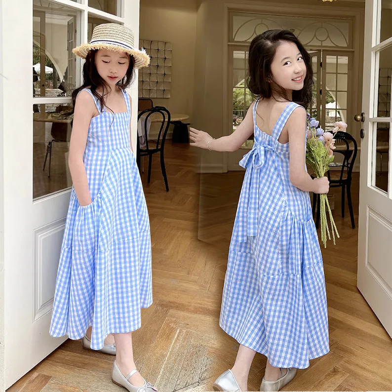 格子大摆裙 Gingham Maxi Dress