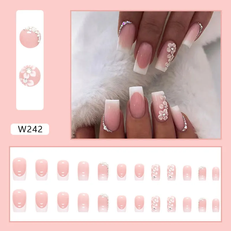 BerriesJam - 2024 White Edge & Romantic Pink Wear Nail