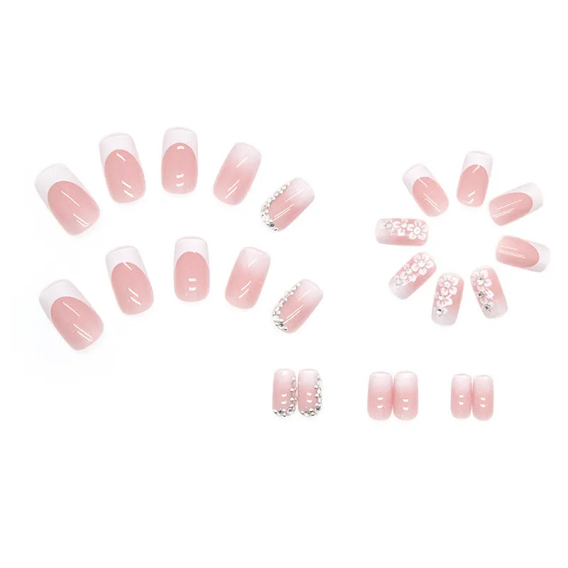BerriesJam - 2024 White Edge & Romantic Pink Wear Nail