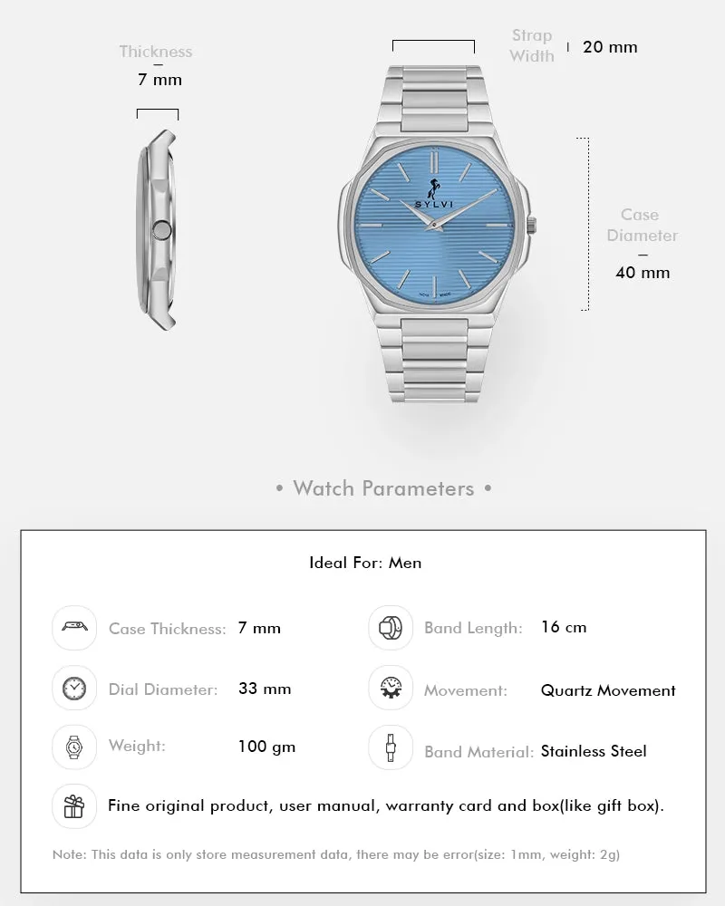 Blade Powder Blue Silver Steel