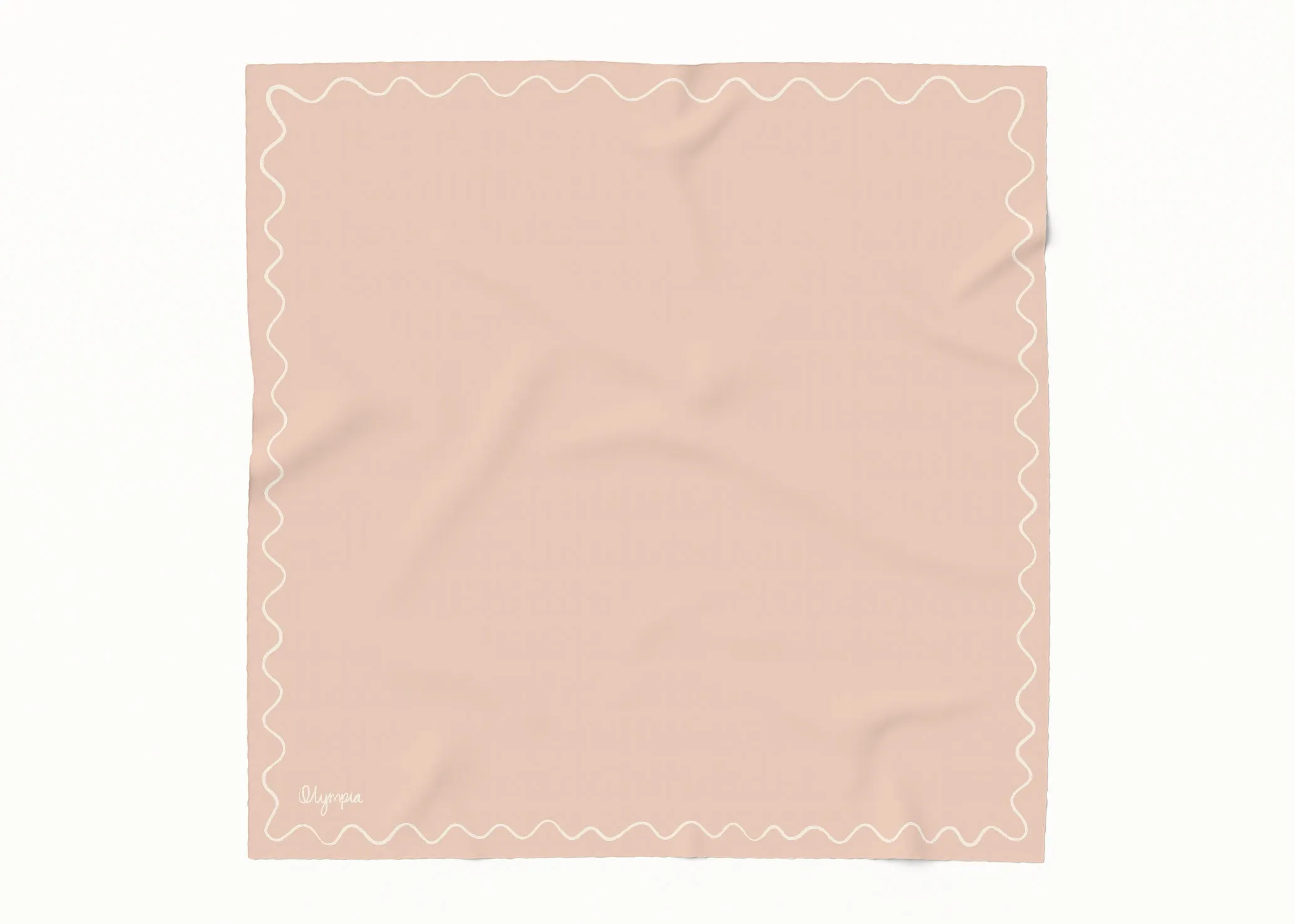 Emilia Peach Whisper Silk Cotton Scarf - 54x54cm