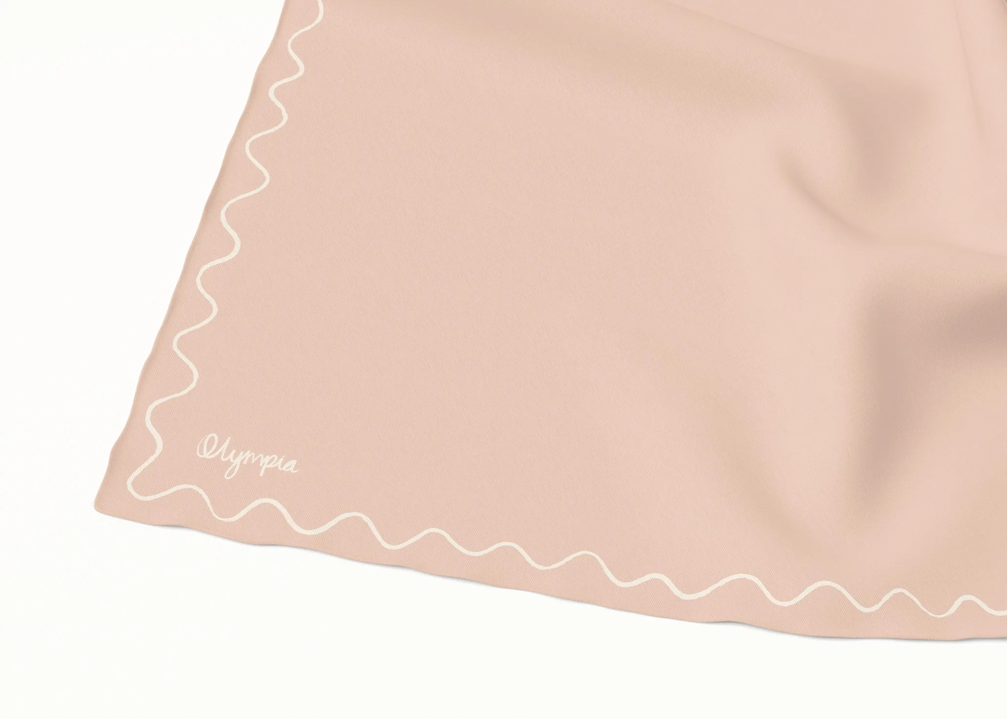 Emilia Peach Whisper Silk Cotton Scarf - 54x54cm
