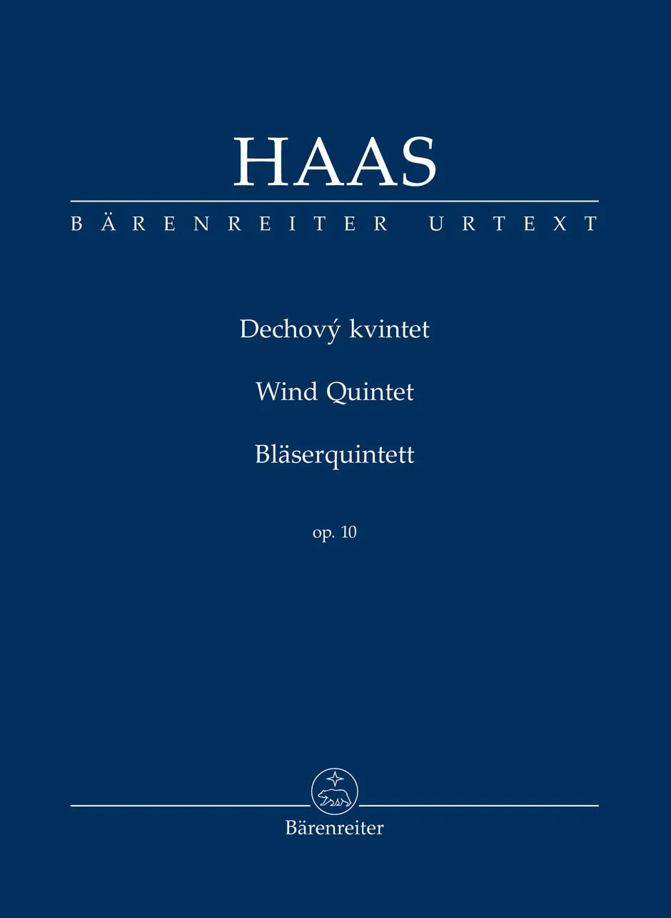 Haas - Wind Quintet, Op. 10 - Study Score
