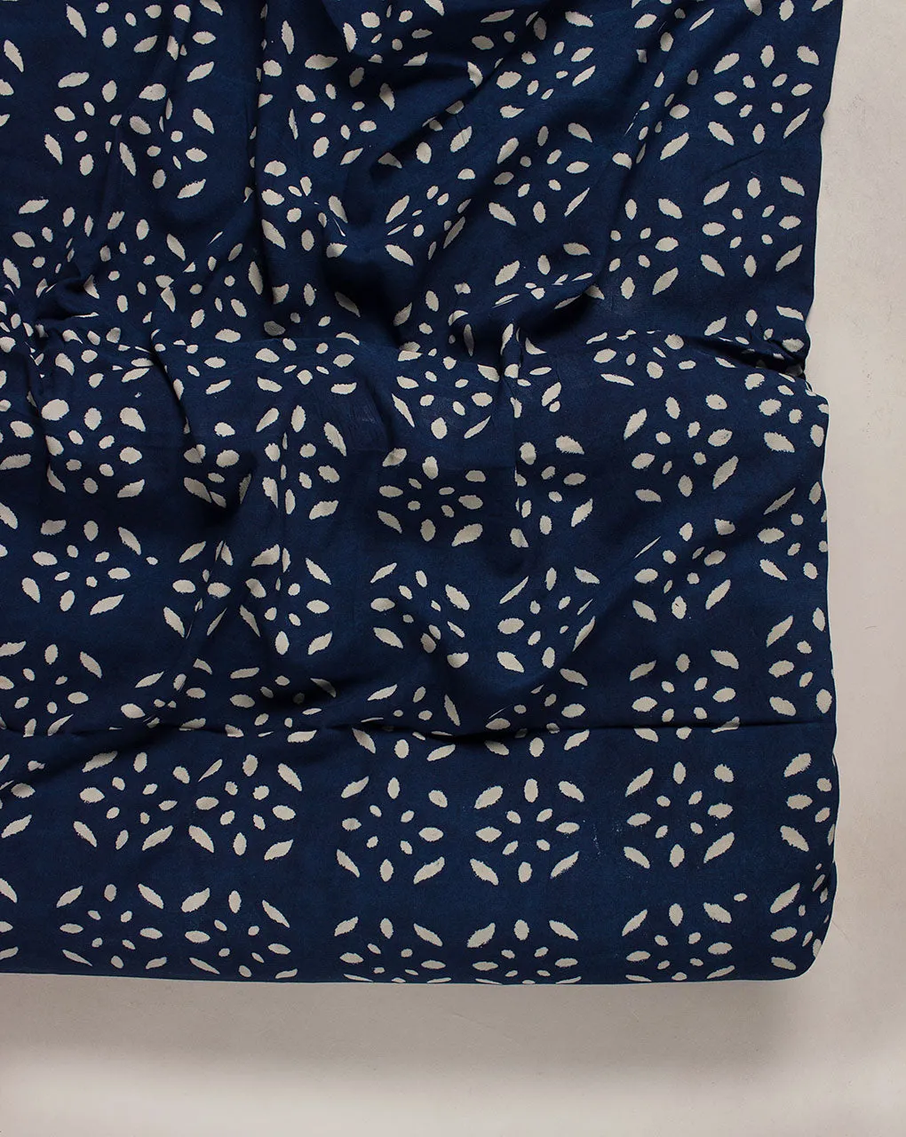 Indigo Hand Block Rayon Fabric