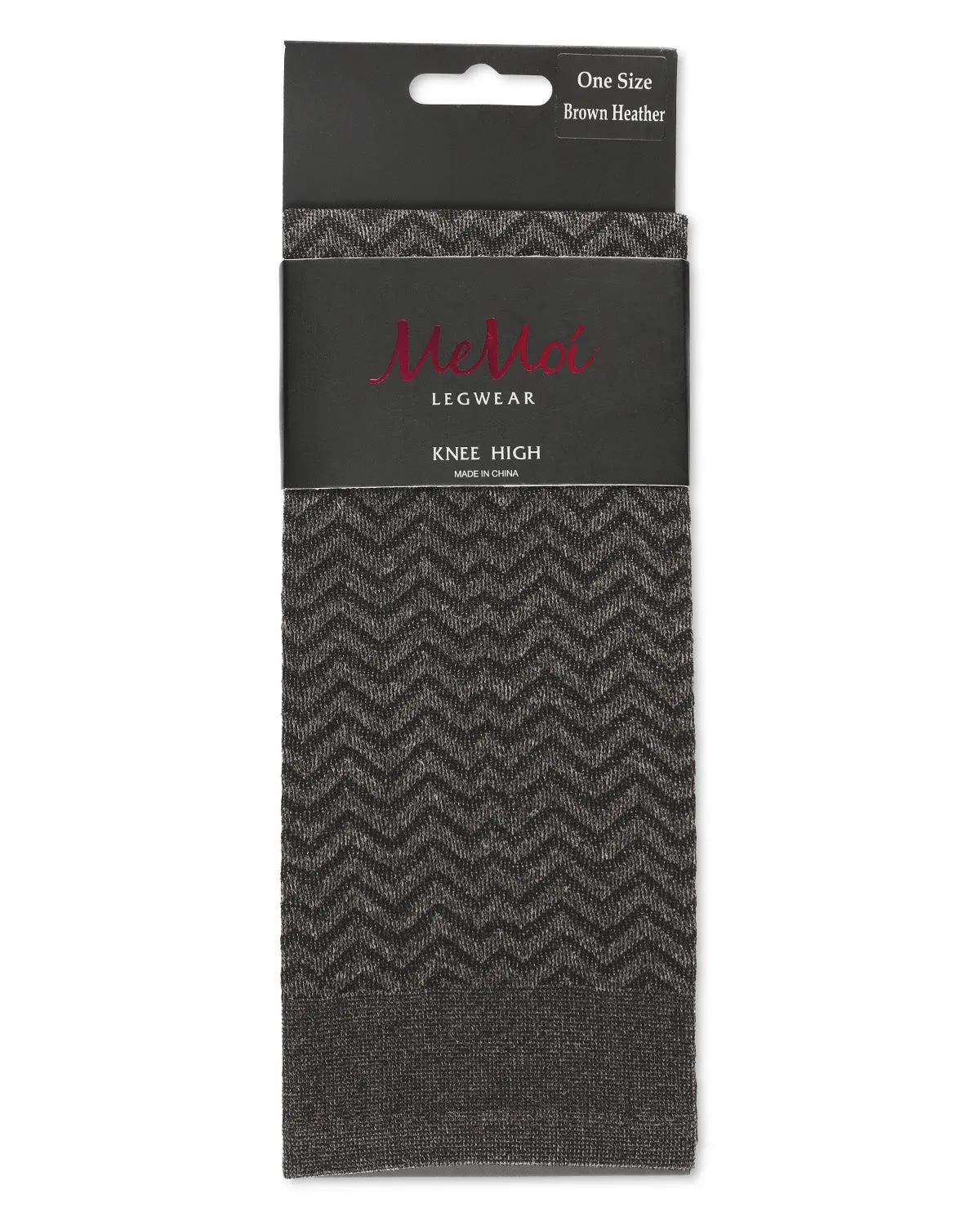 Women's Horizontal Zag Opaque Knee High Socks